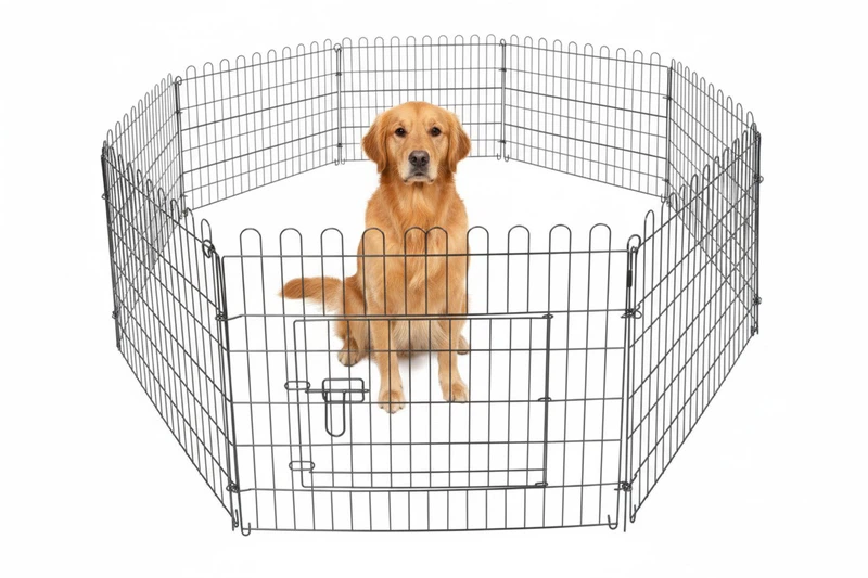 Silver Folding Pet Dog Playpen Silver Folding Pet Dog Playpen
